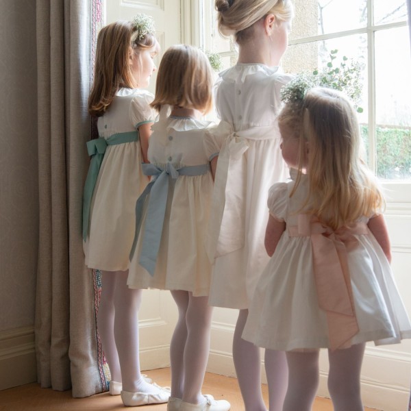 Diana Special Occasion Dress with Madonna Lily Hand Smocking Diana Special Occasion Dress with Madonna Lily Hand Smocking