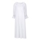 Bessie Coleman Women's Dress Moonstone Cotton with Cornflower Hand Smocking Bessie Coleman Women's Dress Moonstone Cotton with Cornflower Hand Smocking