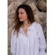 Bessie Coleman Women's Dress Moonstone Cotton with Cornflower Hand Smocking Bessie Coleman Women's Dress Moonstone Cotton with Cornflower Hand Smocking