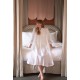 Bessie Coleman Women's Dress Moonstone Cotton with Kir Royale Hand Smocking Bessie Coleman Women's Dress Moonstone Cotton with Kir Royale Hand Smocking