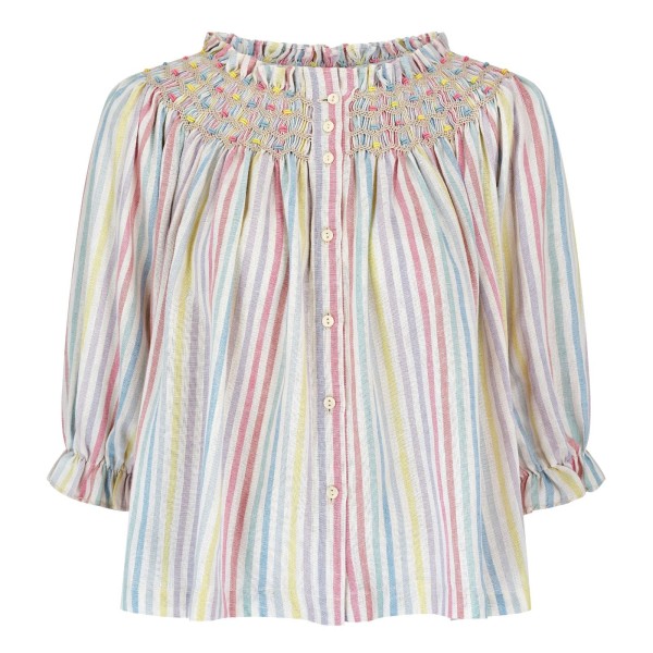 Cleopatra Blouse Pastel Rainbow with Lucky Charm Hand Smocking Edition 41 Cleopatra Blouse Pastel Rainbow with Lucky Charm Hand Smocking Edition 41