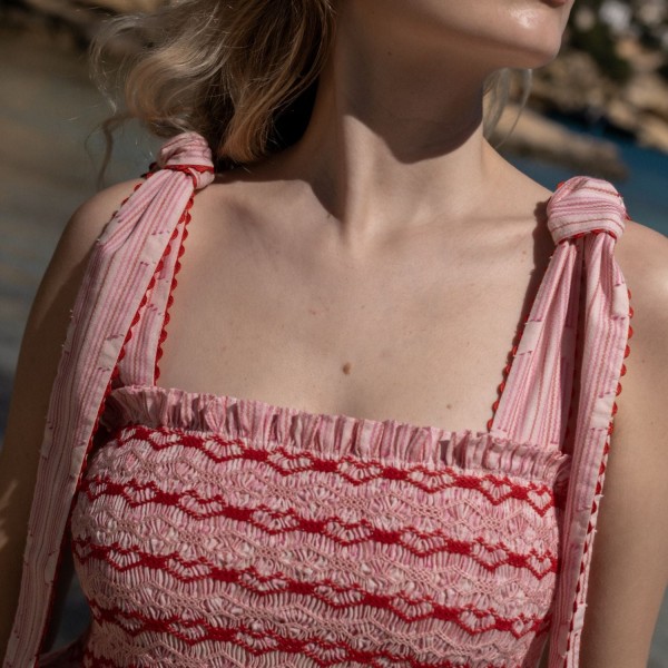 Grace Hopper Dress Love Heart Weave with I Heart You Hand Smocking Grace Hopper Dress Love Heart Weave with I Heart You Hand Smocking